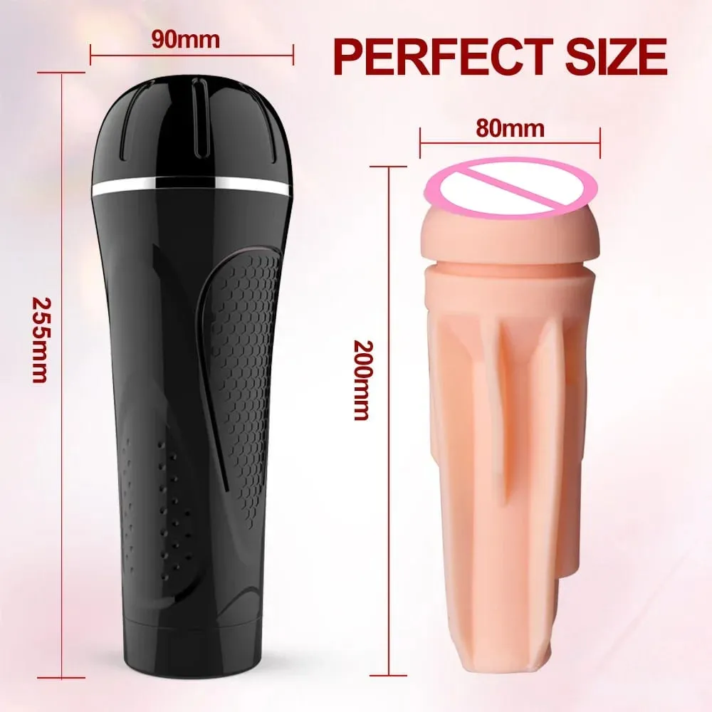 Men’s Masturbation Cup Male Manual Masturbator Realistic Oral Vagina Pocket Pussy Penis Trainer Adult Sex Toy For Men — image 3