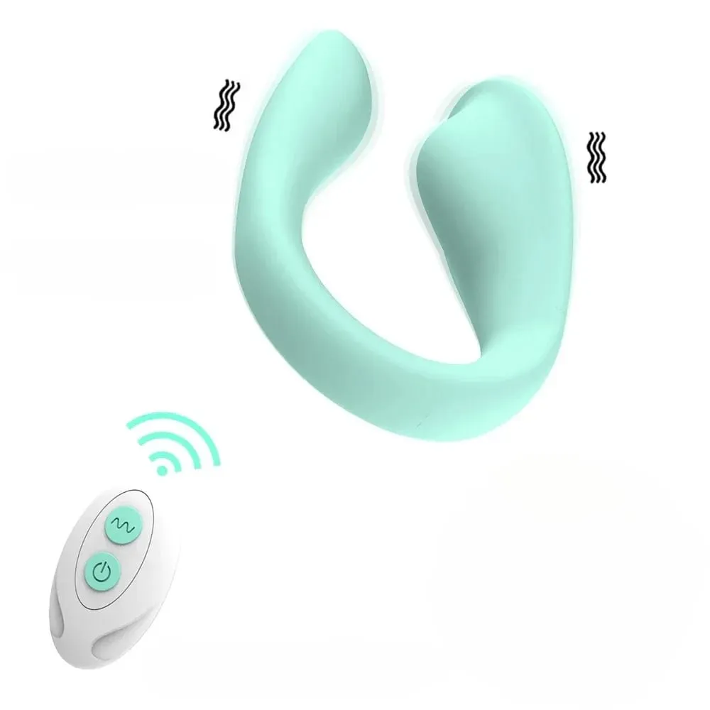 9 Speed U-Shape Wearable Vibrator Wireless Remote Dual Motors Clitoral & G Spot Stimulator Adult Sex Toy for Women — image 2