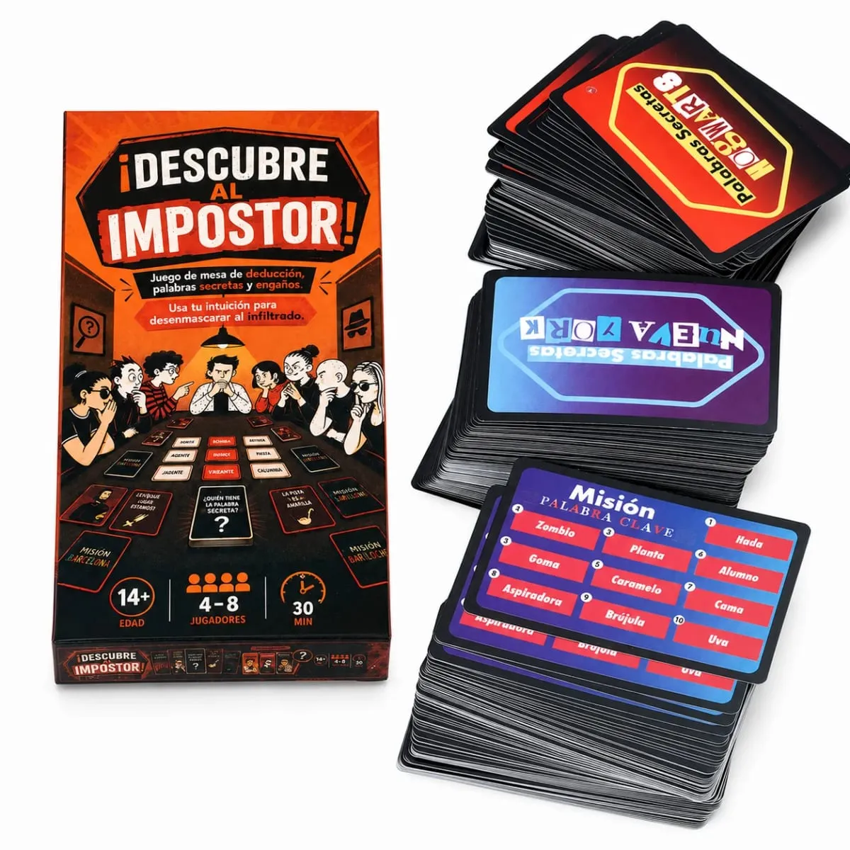 Descubre Al Impostor Card Game Secret Word Deduction Game Hidden Role Bluffing Strategy Mystery Game with Clue Giving Voting Rol — image 4