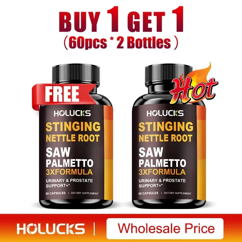 Stinging Nettle Root & Saw Palmetto Capsules Help Promote Prostate Health Hair Growth Urinary Tract Support Premium Formula