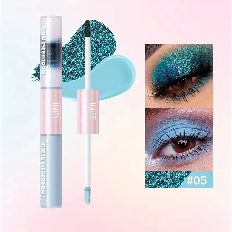 6 Color Waterproof and Sweat Proof Long Lasting Easy To Color Matte Eye Shadow Blue Highlight Natural Liquid Eye Shadow Makeup — image 7