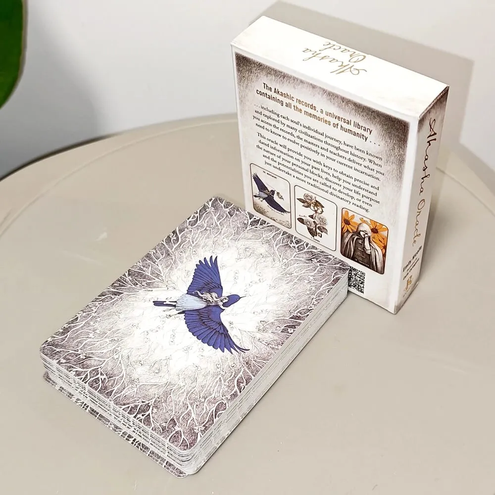 Akasha Oracle Deck 50 Cards To Unlock Past Life Wisdom Akashic Records Printed on 350GSM Double-embossed Cardstock 10.5x7.5cm — image 6