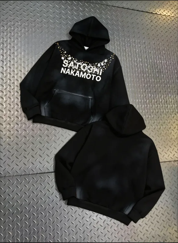 Street Casual SATOSHI Hoodies Pullover Embossed Pattern Embroidery Turtle Shell Design Washed Hooded Men Women Loose Sweatshirts — image 53