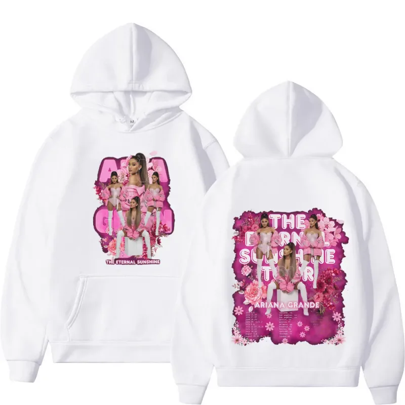 Singer Ariana Grande Tour 2026 Graphic Hoodie Men Women Fashion Pullover Long Sleeves Loose Casual Oversized Fleece Sweatshirts — image 6
