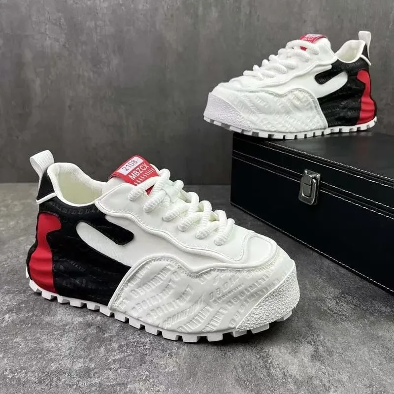 Fashion Men Shoes Casual Faux Leather Sneakers Brand Tenis Male Wedged Shoes Spring Summer Breathable Trainers Man Gym Run Shoes — image 6