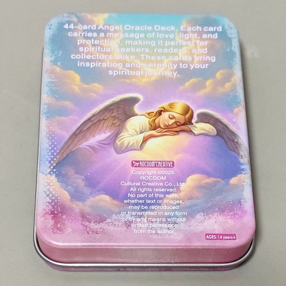 Angels Guidance Oracle Deck - 11.5*8cm 44 Cards with Guidebook Inspirational Divination Cards in Tin Box for Spiritual Growth — image 5