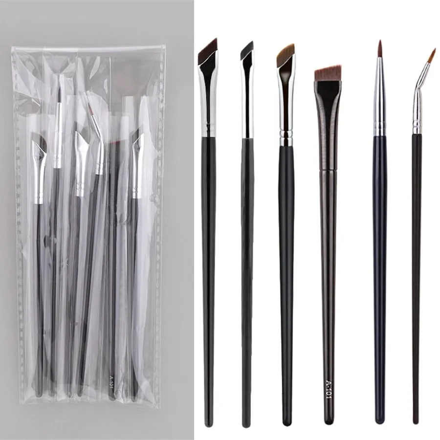 5/6PCS Gel sottile Eyeliner Pennelli per trucco Set di pennelli per eyeliner Flat Top Eyeliner Pennello per correttore Eye Liner Strumento per il trucco dettagliato — image 5