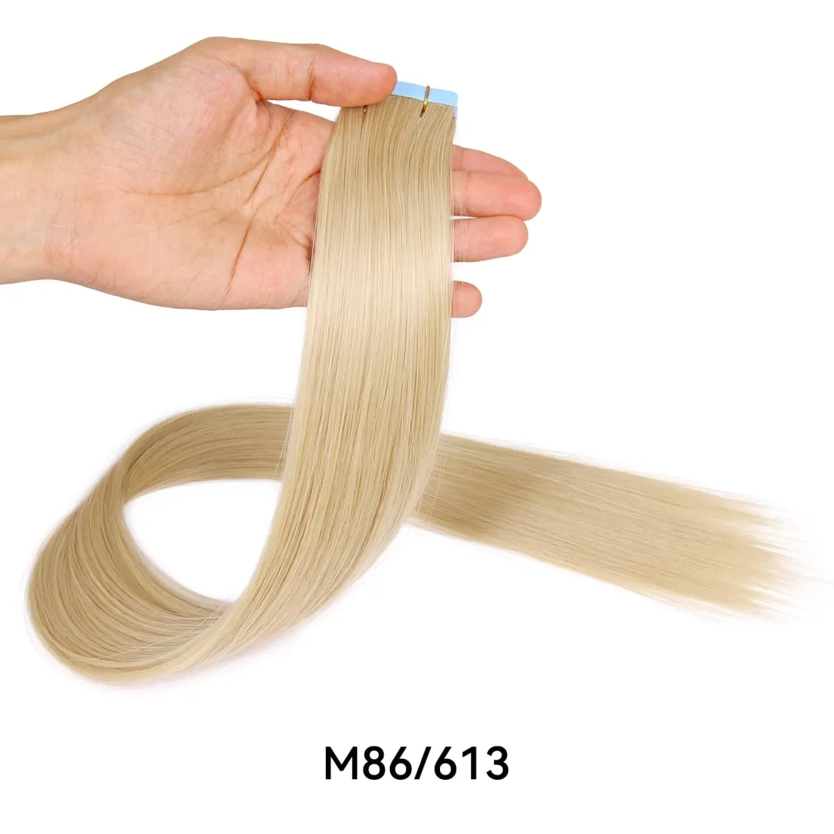 26Inch 10pcs Synthetic Tape In Straight Hair Extensions Seamless Invisible Adhesive Mixed Colord Tape In Hair Extensions For Eve