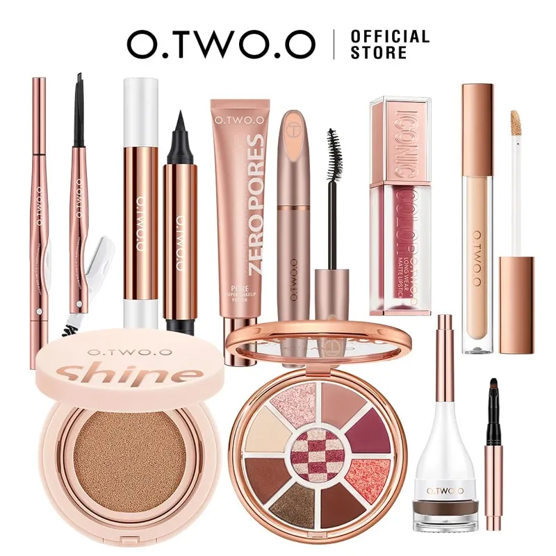 O.TWO.O Full Makeup Set 10pcs Cosmetics Kit Mascara Eyeliner Foundation BB Cream Air Cushion Concealer Lipstick Makeup for Women — image 2