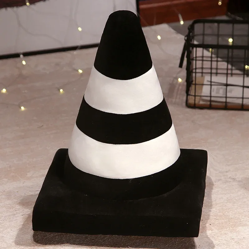 Roadblock Cushion Stuffed Soft Lifelike Plush Traffic Cone Road Construction Cone Pillow Mga Laruan ng Bata Dekorasyon sa Bahay