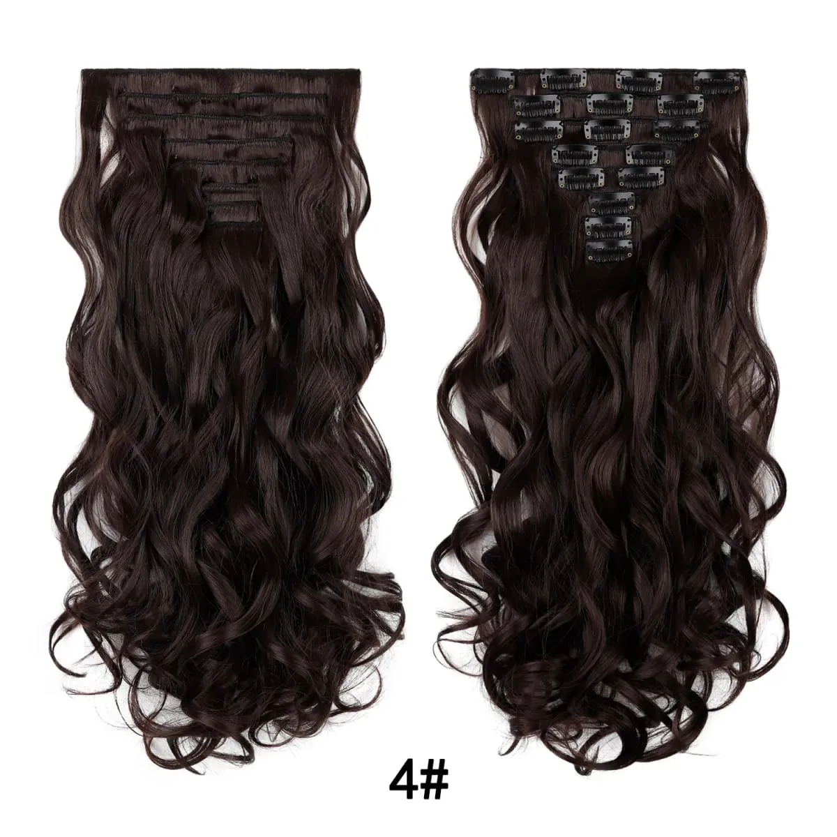 Clip In Hair Extension Curly 24 Inch 8 Pieces Hair Extensions for Women Daily Wear Work & Casual Styling Synthetic Hair Pieces — image 11
