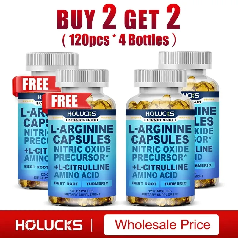 L-Arginine Capsules with L-Citrulline - Nitric Oxide Supplement for Performance Endurance and Muscle Support Vegan Non-GMO — image 12