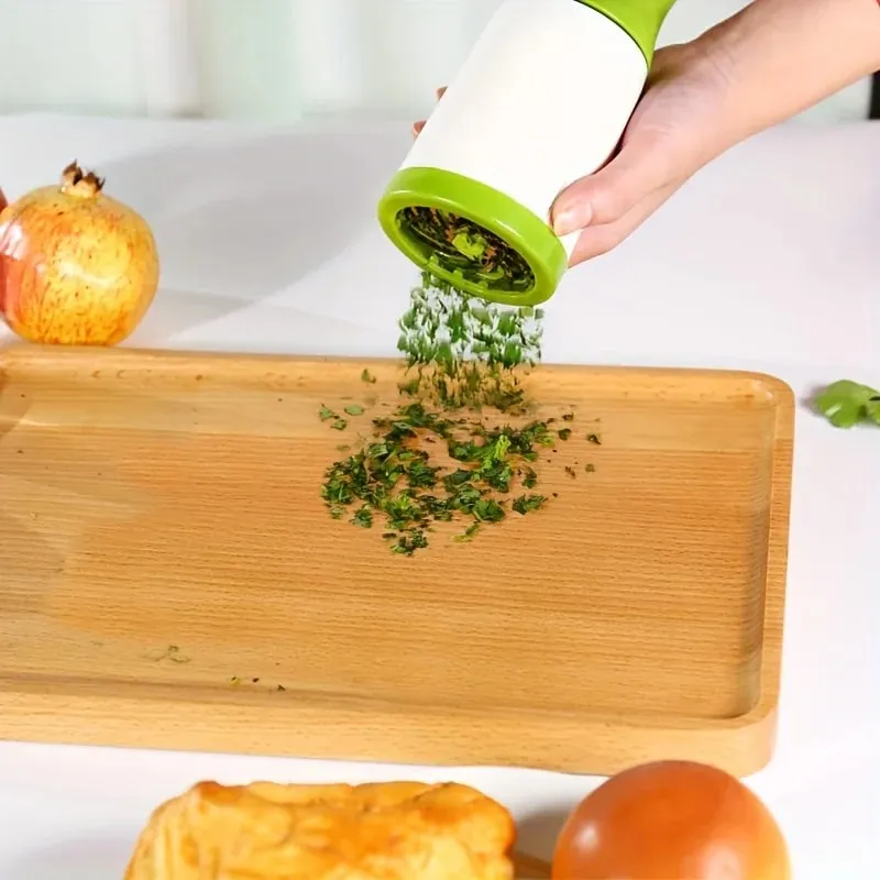 1pc Manual Herb Grinder Spice Mill Parsley Shredder Vegetable Cutter Coriander Mincer Chili and Cilantro Kitchen Tool Gadget — image 8