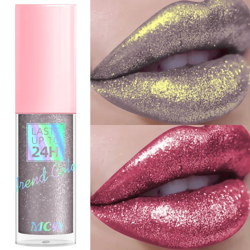 18 Χρώματα Diamonds Glitter Lip Gloss Μεγάλης διάρκειας Αδιάβροχο Υγρό Κραγιόν Pearl Shining Lip Color Sparking Lip Makeup Women — image 4