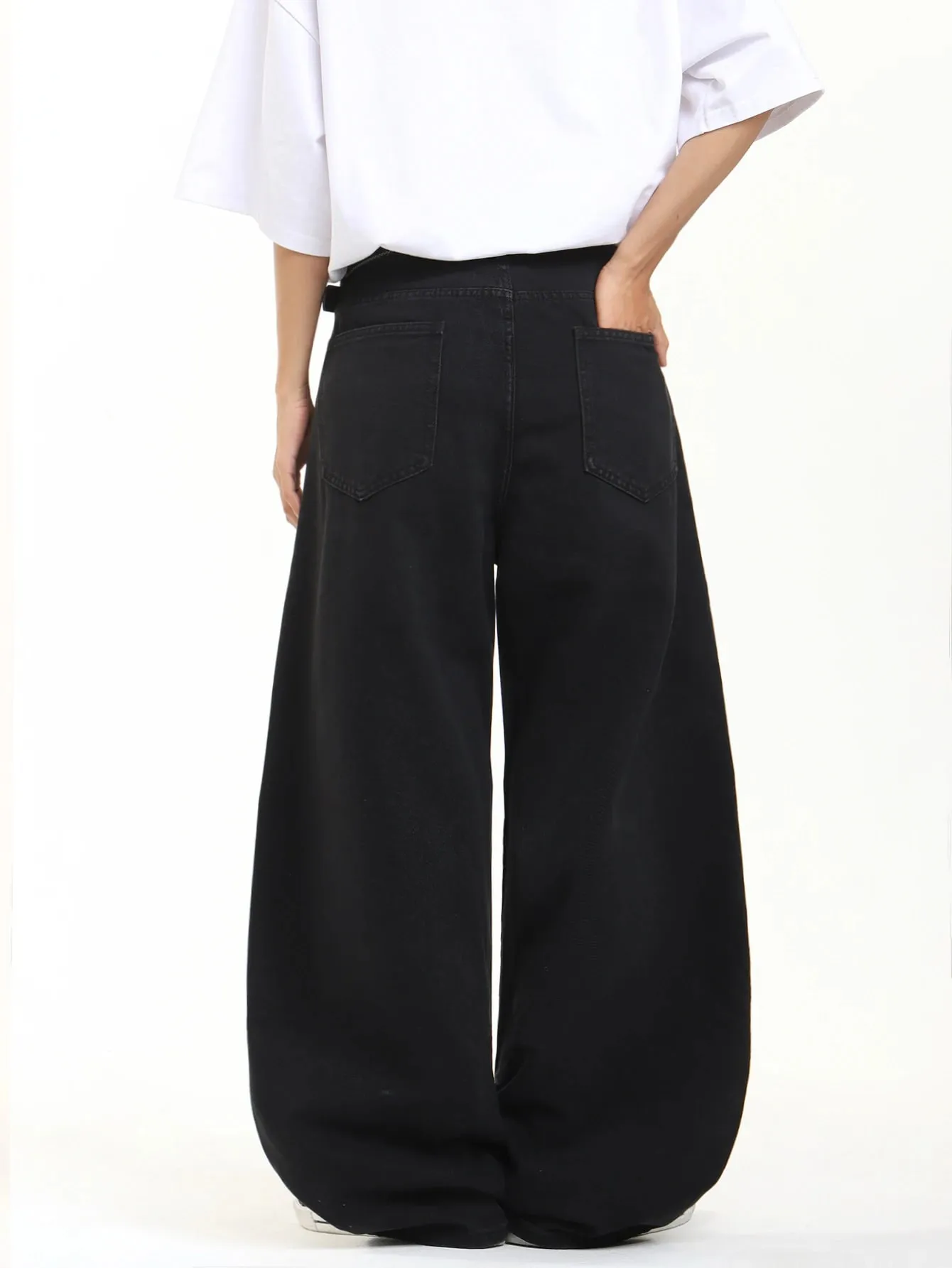 Men's Versatile Jeans Men's Baggy Wide Pants American High Street Style Spider Web Embroidered Men's Trousers All Seasons