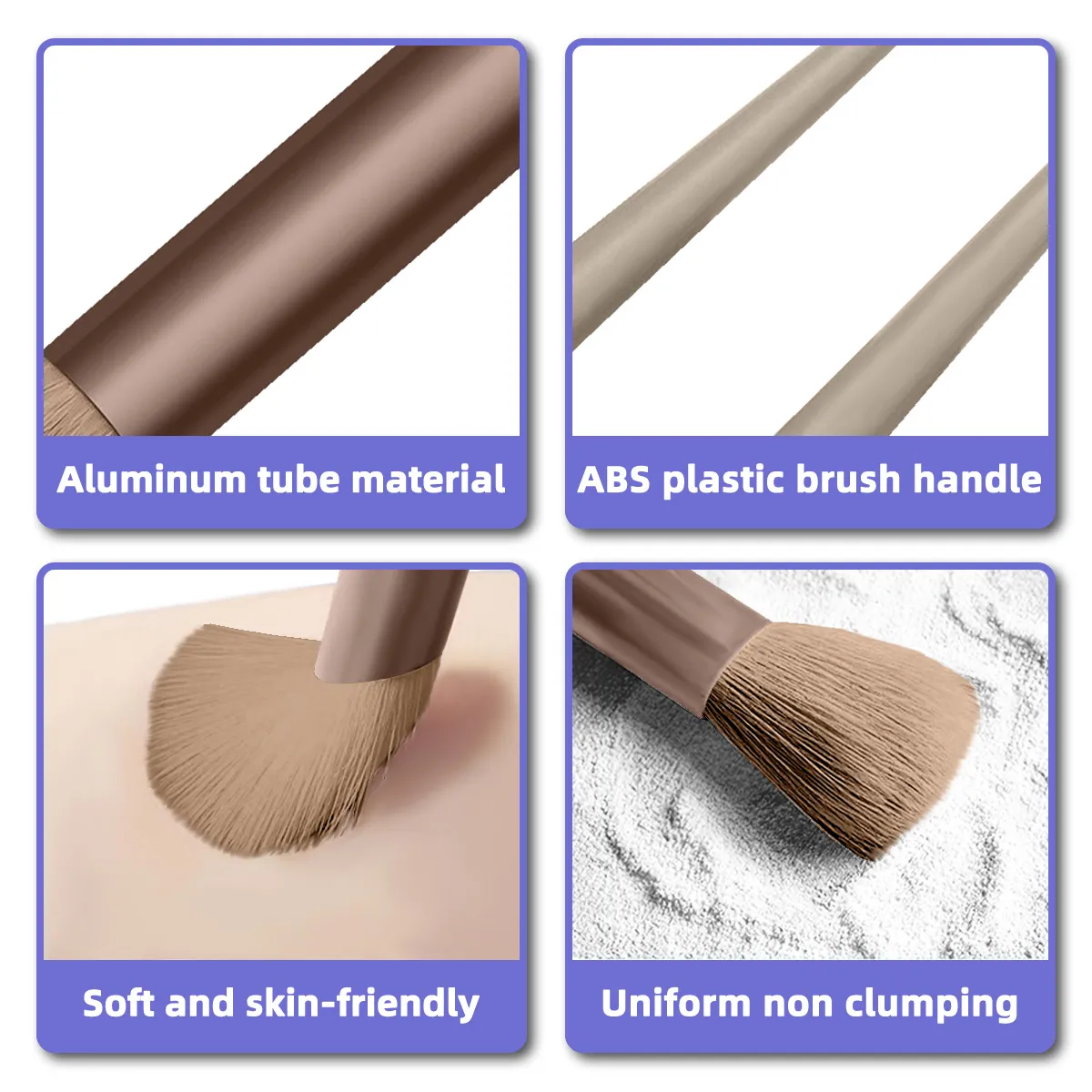 13PCS/set Makeup Brushes Set Soft Synthetic Fiber Cosmetic Brushes Para sa Face Eyes Foundation Blush Eyeshadow na May Storage Pouch