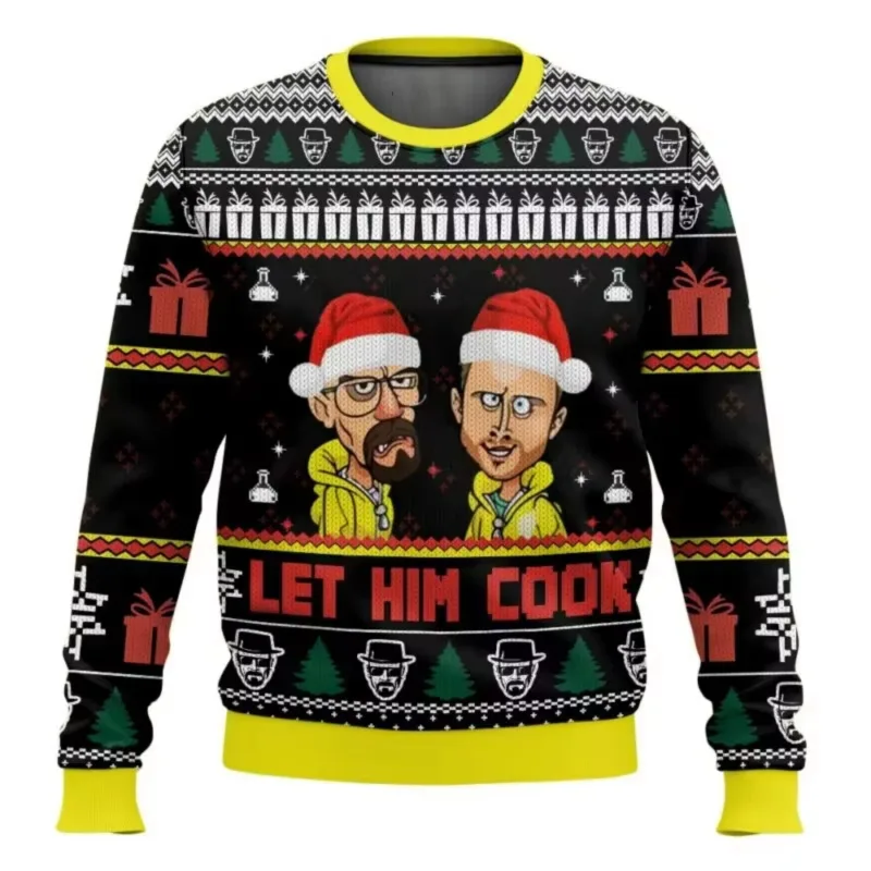 Let Him Cook Breaking Bad Movie 2026 New Christmas Happy Fashion Cartoon Men and Women Street Hip Hop Couple Sweatshirt — image 5