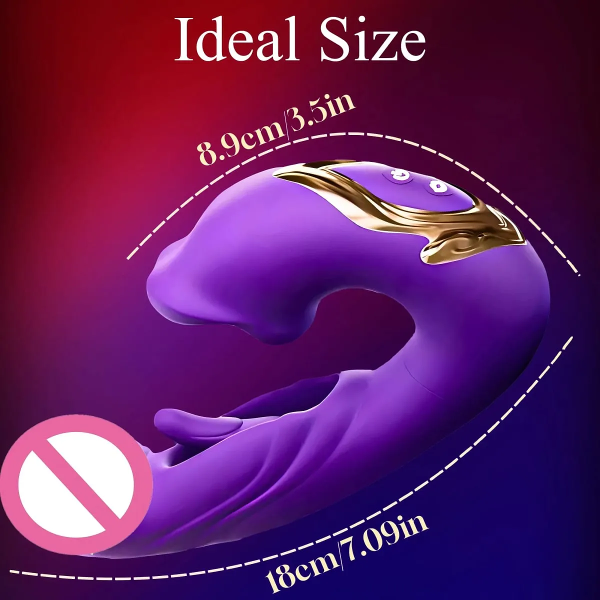 Four-in-One Female Vibrator with Clitoral G-Spot Stimulation Dual Motor Tongue Lick Massage 7 Modes of Slap 7 Modes of Vibration — image 5