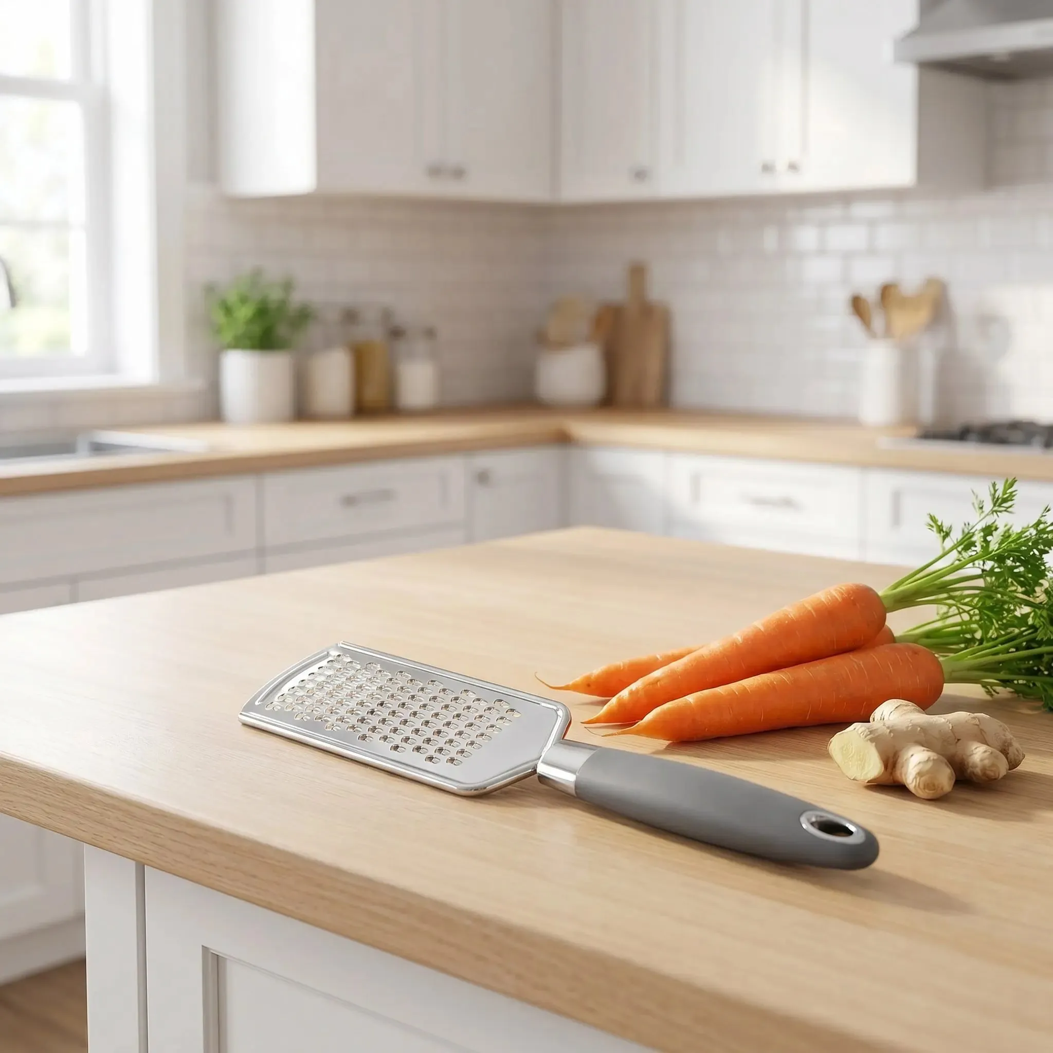 Ralador plano de aço inoxidável para queijo e legumes multiuso portátil para uso na cozinha ferramenta vegetal doméstica — image 3