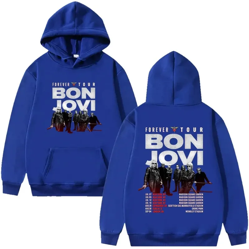 Bon Jovi Band Hoodies Bon Jovi Forever Tour Graphic Hoody Men Women Oversized Y2k Pullovers Fleece Warm Female Male Hoody Coats — image 16