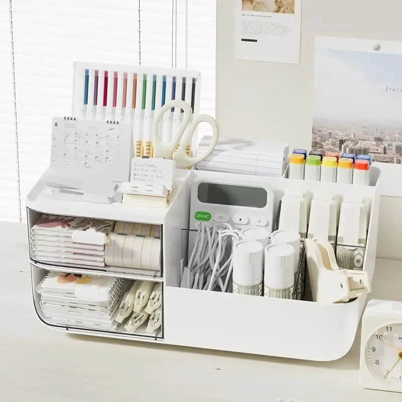 Cosmetics Organizer with 2 Transparent Drawers Large Capacity Clear View Space Saving Smooth Gliding for Makeup Brushes — image 5
