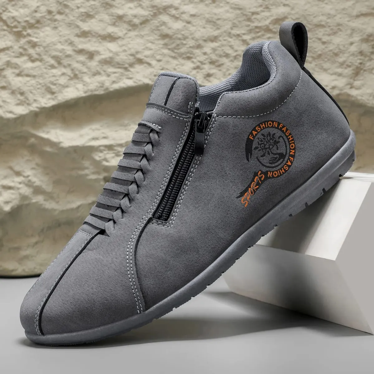 Vielseitige, bequeme Low-Top-Herrenschuhe mit Reißverschluss für Outdoor-Wanderungen und Freizeitsportarten. — image 3