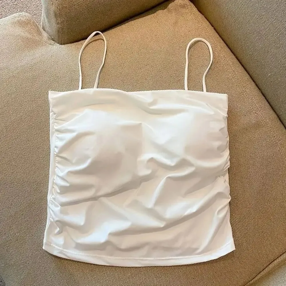 Square Collar Women's Vest with Breast Pads Free Size Beautiful Back Underwear Anti-light Fixed Cup Slim Back Slim Sling Summer — image 11