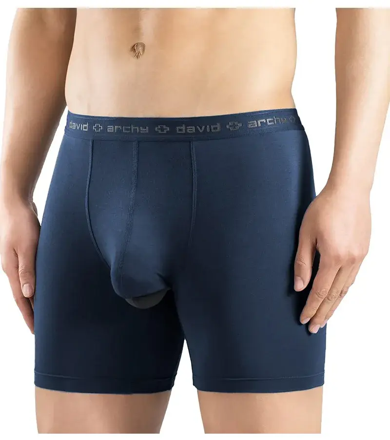 David Archy 3-pack Herrunderkläder Boxershorts Basic MicroModal Soft Andas Herr Dual Pouch Boxers Snabbtorka Sport Fitness
