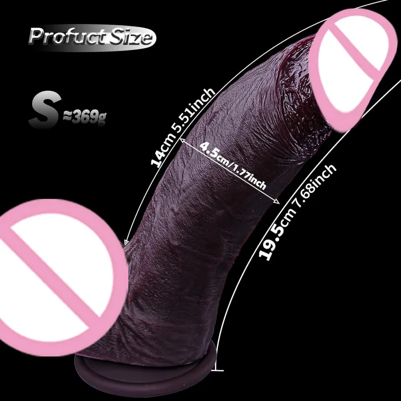Huge Thick Realistic Dildo Girthy XXL Big With Large Suction Cup Dual Density Silicone Vagina Anal Play Sex Toys Men Women Gay M — image 11