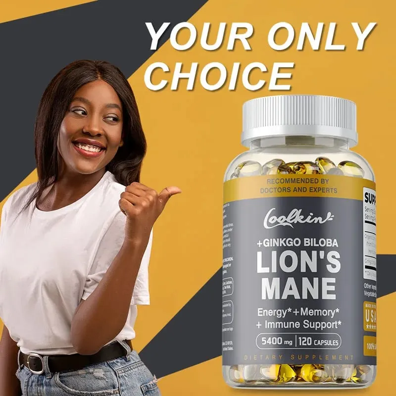 Lion's Mane Mushroom Capsules - Ondersteunt de gezondheid van de hersenen, verbetert de mentale helderheid en verbetert het geheugen en de concentratie — image 6