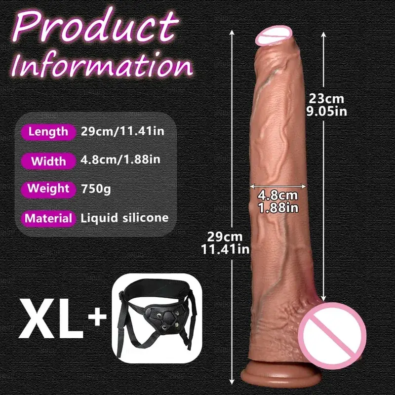 Realistic 5 Sizes Big Dildo Silicone Suction Cup Huge Penis Couples Masturbation Soft Cock Woman Man Anal Adult Sex Toy — image 14