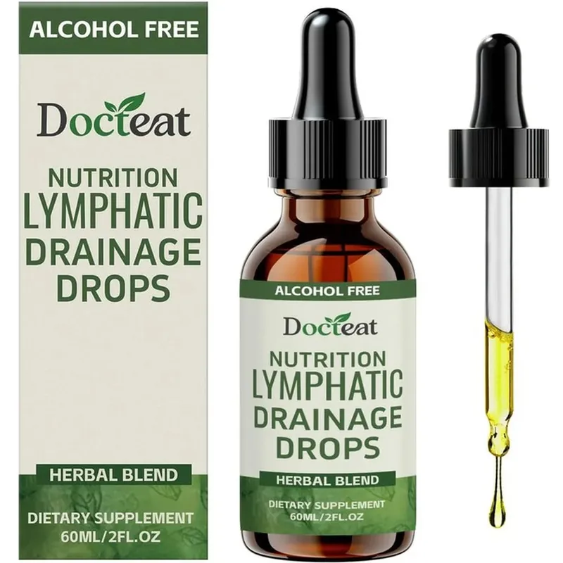 Lymphatic Drainage Drops Alcohol-Free Blend Supports Lymphatic Balance and Vitality with Vitamin B12 and Zinc 60 Ml
