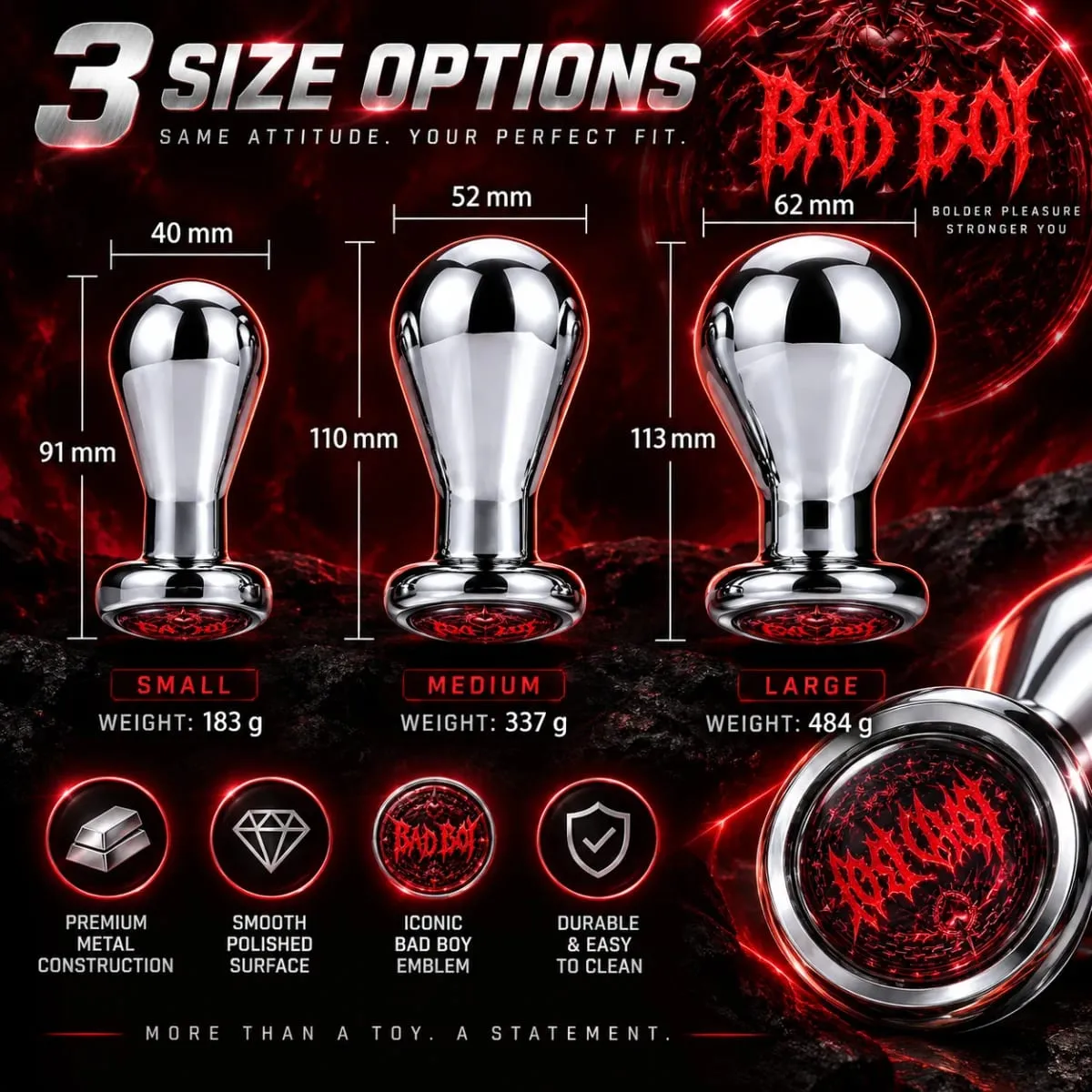 Bad Boy Femboy Gay Locked Metal Anal Plug for Women Men Couples Butt Plug Butt Toy Dildo Masturbator Anal Sex Toy Adult Product — image 2