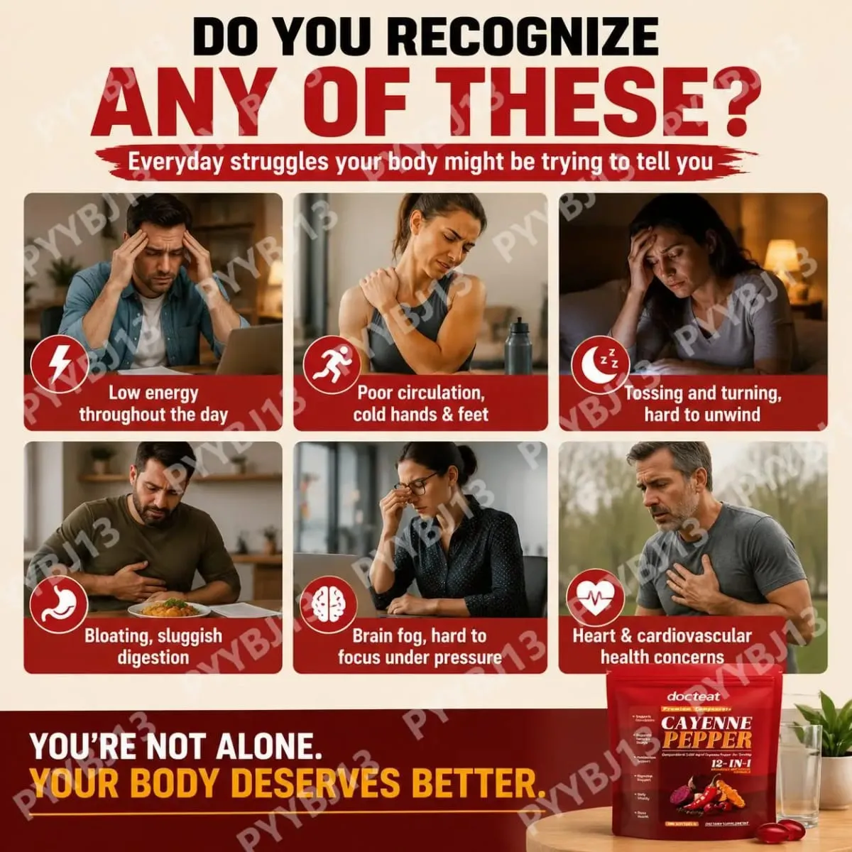 Docteat Cayenne Pepper Softgels with Vitamin D3 and K2 Energy Metabolism and Digestive Support Antioxidant Defense 180 Softgels — image 3