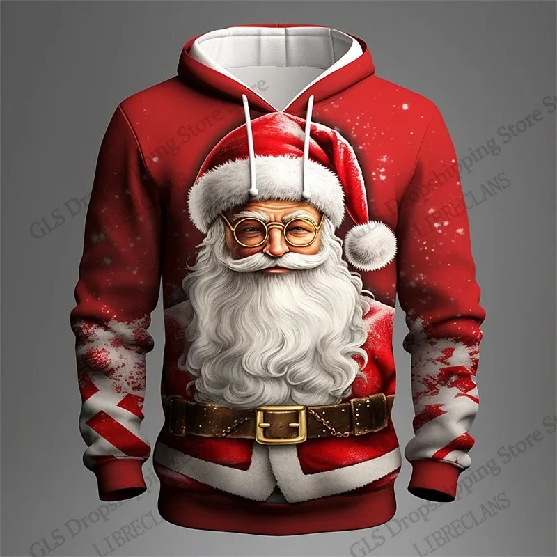 Christmas Mens Santa Claus 3d Print Hoodies Men Women Fashion Sports Outdoor Hoodie Sweatshit Unisex Coat Men Clothing Oversized — image 6