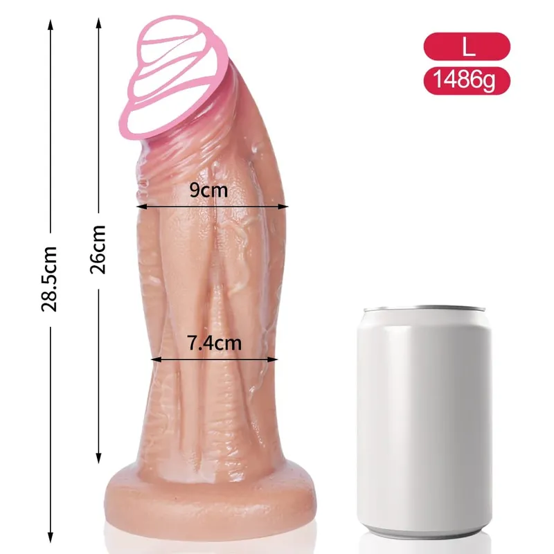 Big Soft Dildo Super Soft Silicone Large Penis with Suction Cup Flexible G-spot sex toys For Women men Lesbian — image 9