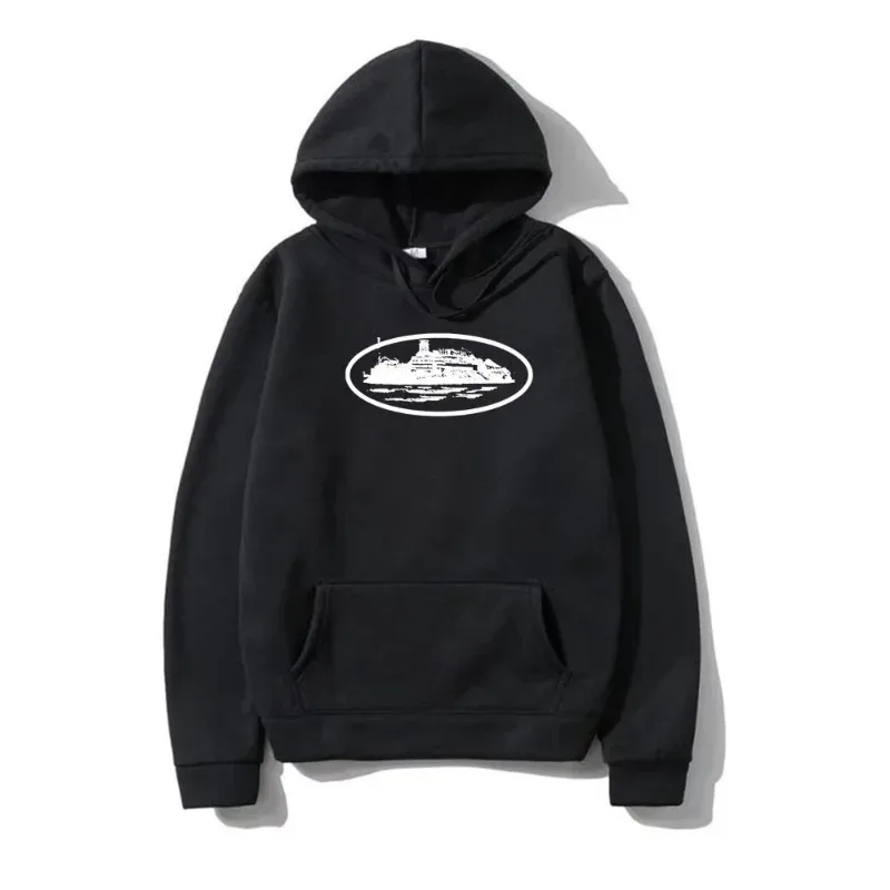 Yacht Graphic Black Hoodie Men Women Nautical Style Casual Hooded Sweatshirt Sailing Enthusiast Fashion Streetwear Top — image 4