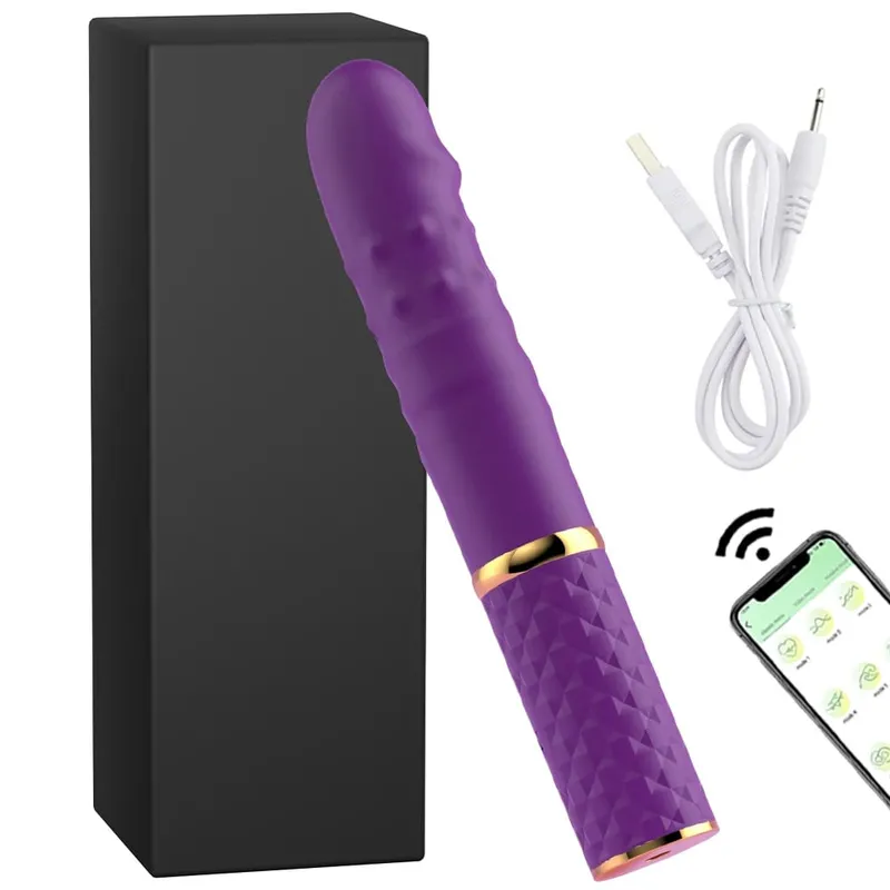 Beginner Telescopic Dildo Vibrator Thrusting Retractable Pussy G Spot Clitoral Anal Stimulation Sex Machine Sex Toys For Women