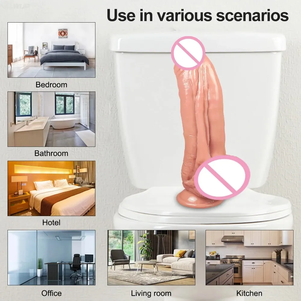 Consolador grueso enorme de diámetro, consoladores de silicona realistas, ventosa fuerte, juego Anal, consolador gigante de punto G, Juguetes sexuales anales para mujeres y hombres — image 5