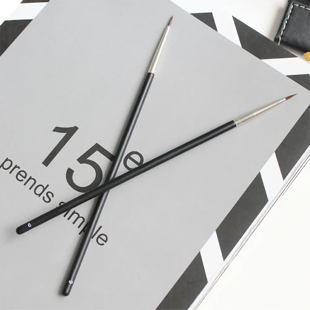 Women Makeup Brushes Fine Eyebrow Cream Brush Black Eyeliner Brush Eyeliner Pen Mink Hair — image 2