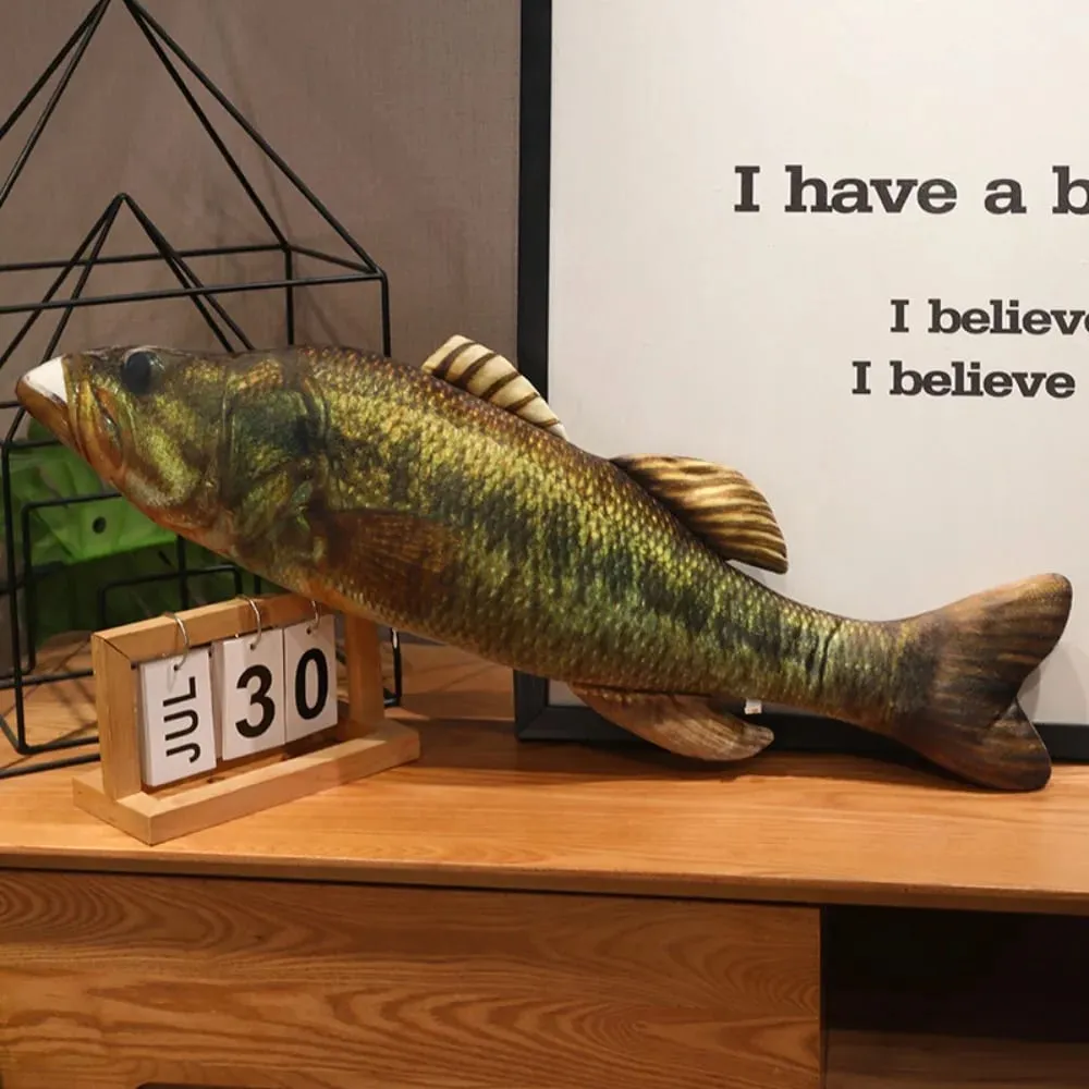 Perch Simulation Fish Plush Pillow Grouper Stuffed Cartoon Fish Plush Toy Lovely PP Cotton Fish Anime Pillow Dolls — image 11