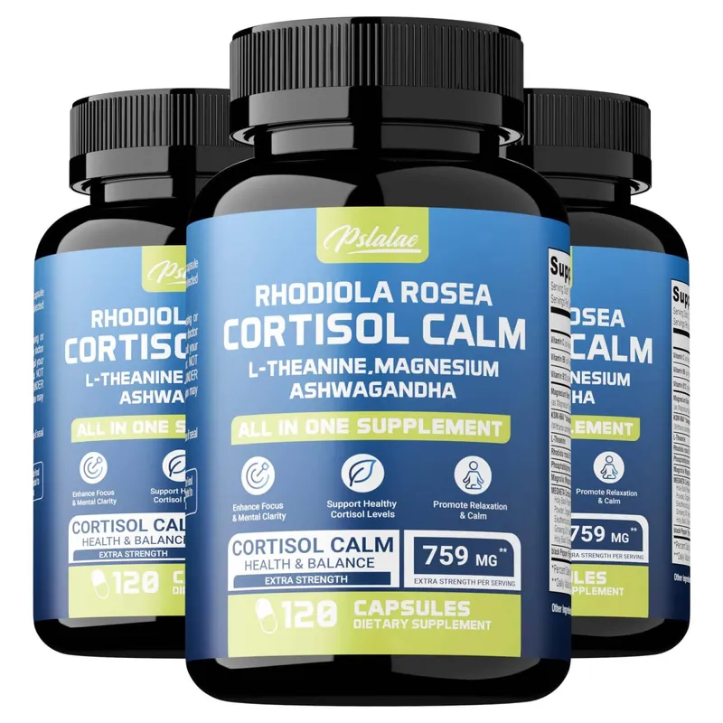 16-in-1 Super Calm Cortisol Manager Supplement - Improves Focus and Mental Clarity Relieves Fatigue for Women & Men