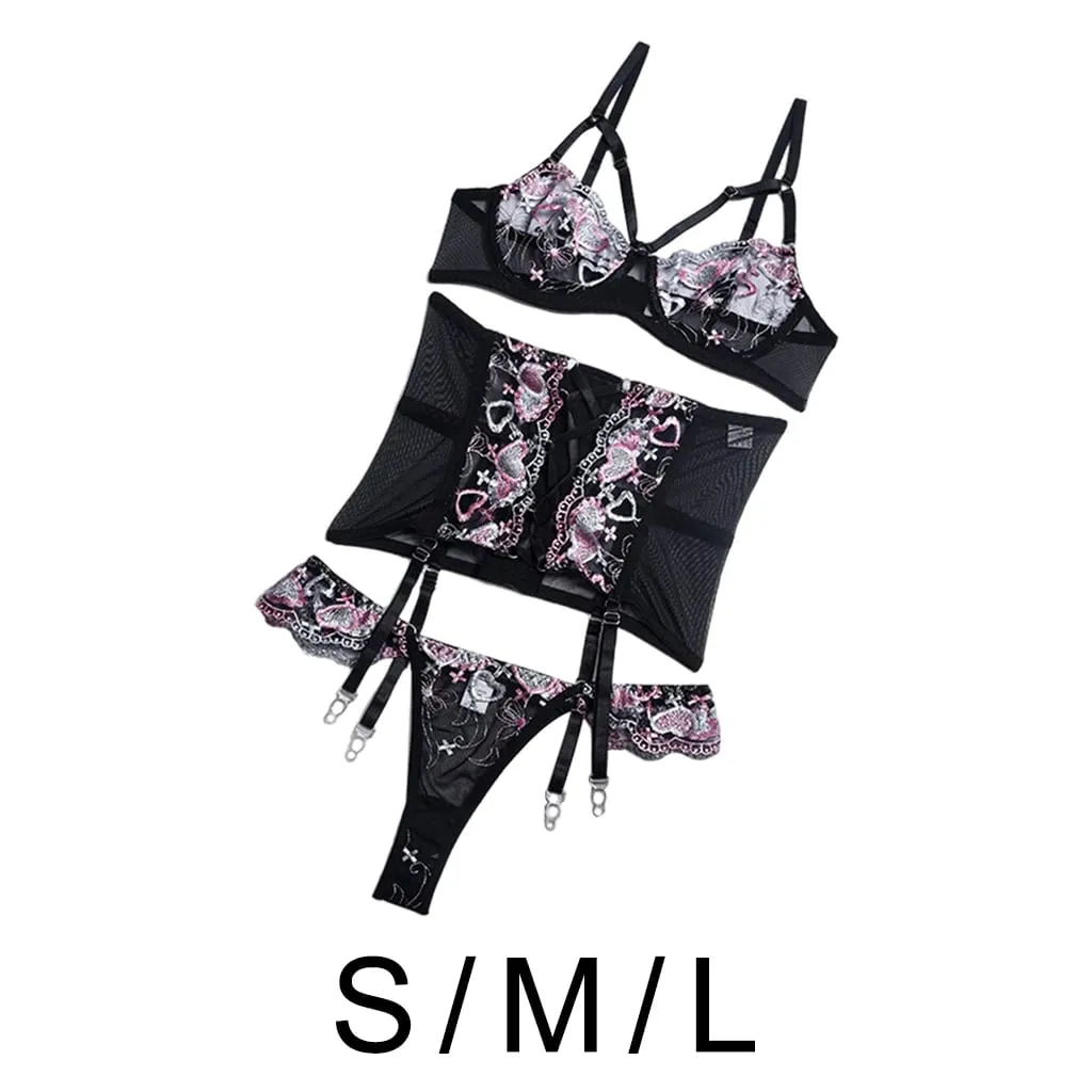 Women Lingerie Set Lace Bra and Panty Set Bralette Sleepwear Ladies Lingerie Kit