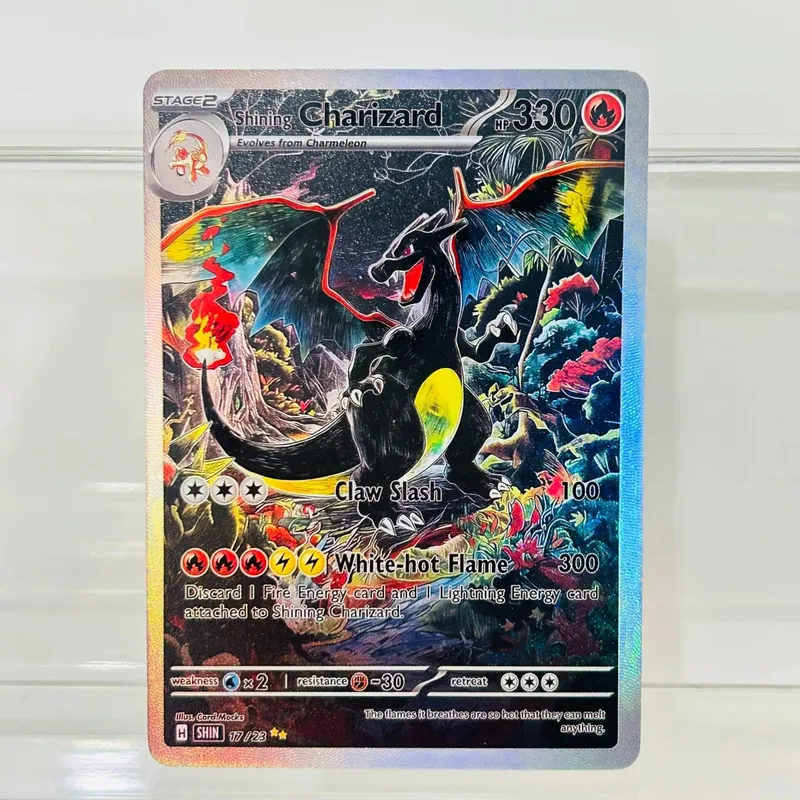 10Pcs (Charizard Mewtwo Gengar Vaporeon) DIY Holographic Texture Cards Perfect Condition Premium Anime Collection Card
