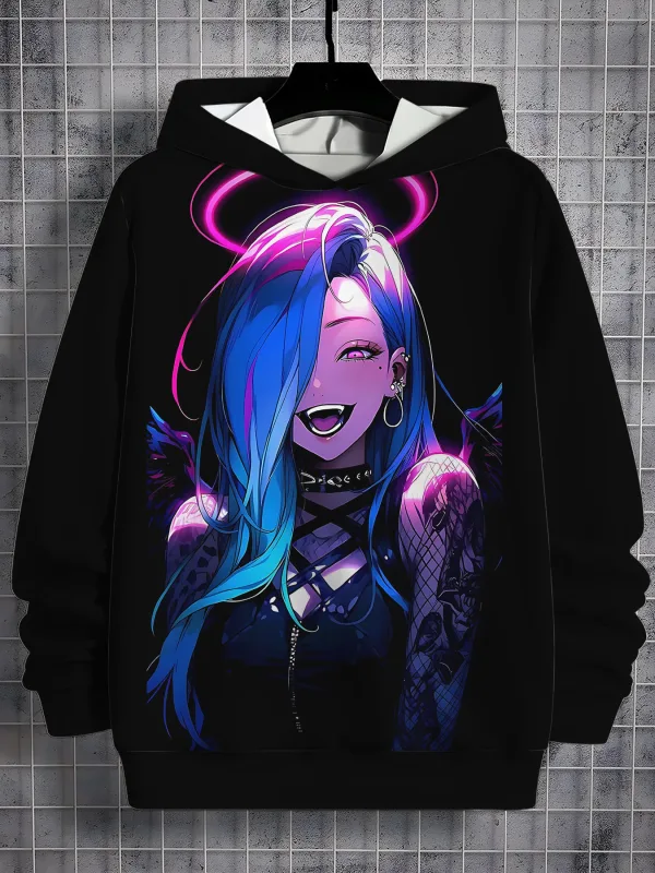 2026 Arcane Jinx Anime 3D Print All Seasons Children Casual Sweatshirt Cool Pullover Tops Unisex Clothes Boy Hoodies Clothes — image 5