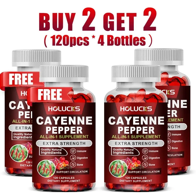 Viên nang ớt cayenne tiên tiến với Vitamin D3 & K2 hỗ trợ lưu thông sức khỏe miễn dịch & thoải mái tiêu hóa — image 12