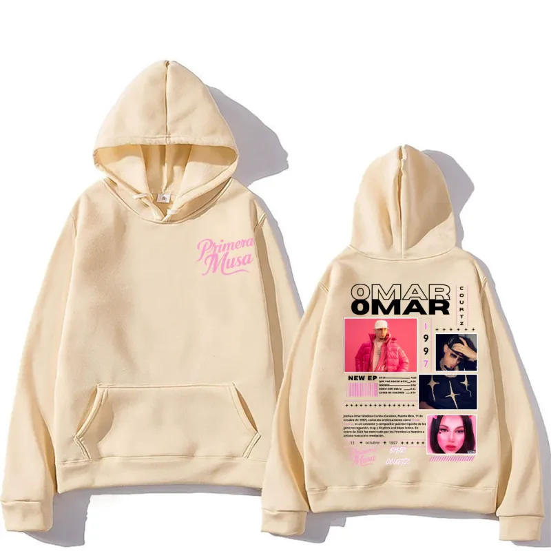 Omar Courtz First Muse Album Tour Merch Fashion Hoodies for Men and Women Hip Hop Hooded Sweatshirts vintage Oversized Pullovers — image 7