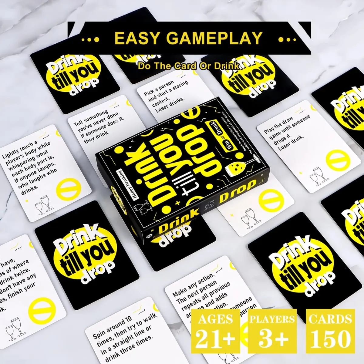 Drink Till You Drop Party Board Game Cards – Fun Social Drinking Game for Family Gatherings Friend Gatherings & Team Building — image 2