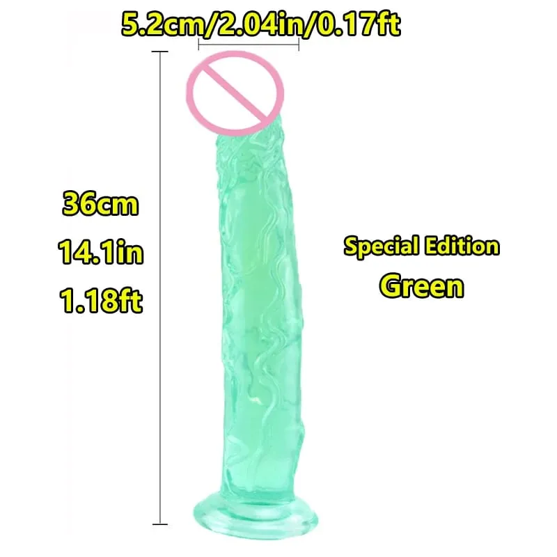 Super Cheap 7 Sizes 5 Colors Realistic Soft Jelly Dildo Suction Cup Adult Sex Toy for Women and Men Vaginal and Anal Masturbator — image 42