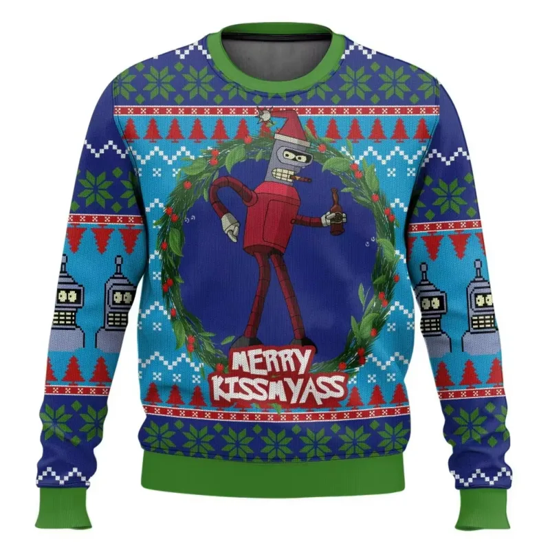 New 2026 Merry Christmas Santa Claus 3D Printed Christmas Sweater Holiday Merry Christmas Autumn Round Neck Pullovers Sweatshirt — image 3